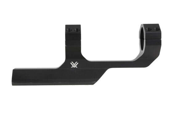 The Vortex 1 inch cantilever ring mount is machined from aluminum with a black anodized finish